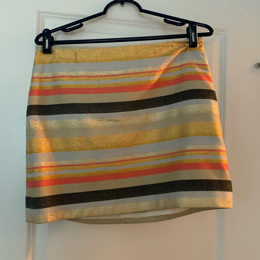 Jcrew striped mini skirt